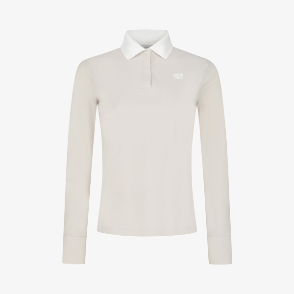 사우스케이프 여성 쿨터치 카라 롱슬리브 티셔츠_샌드