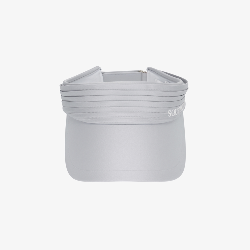 사우스케이프 여성 플리츠 와이드챙 바이저_라이트 그레이