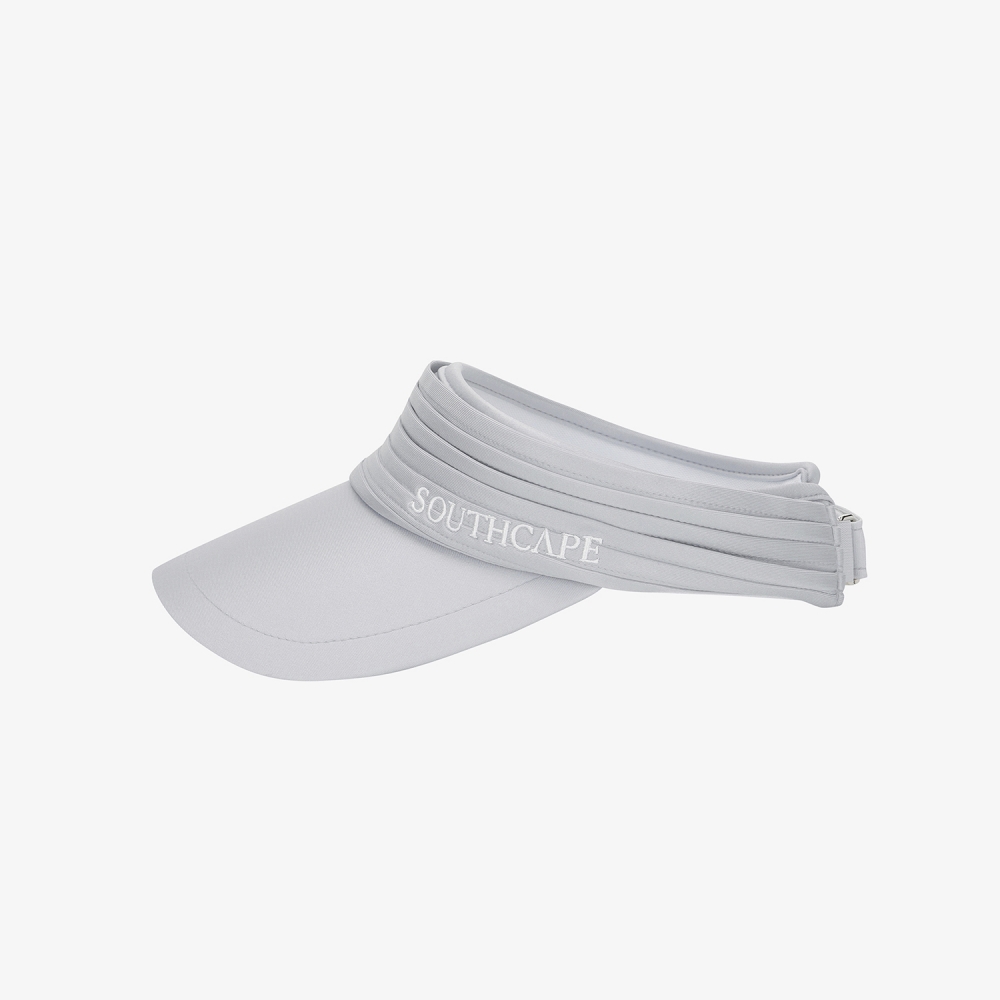 사우스케이프 여성 플리츠 와이드챙 바이저_라이트 그레이