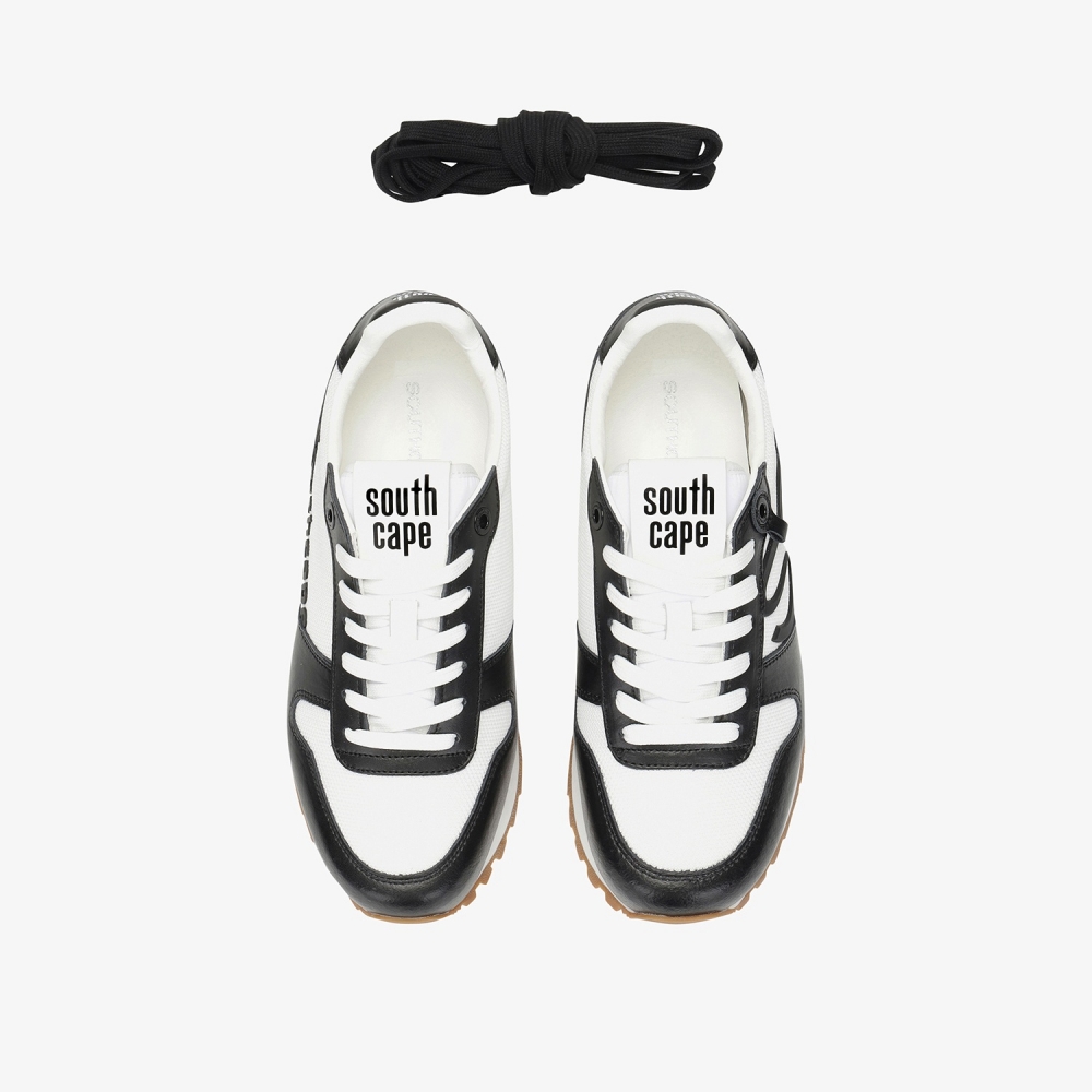 사우스케이프 여성 뉴 로고 배색 스파이크리스화_블랙