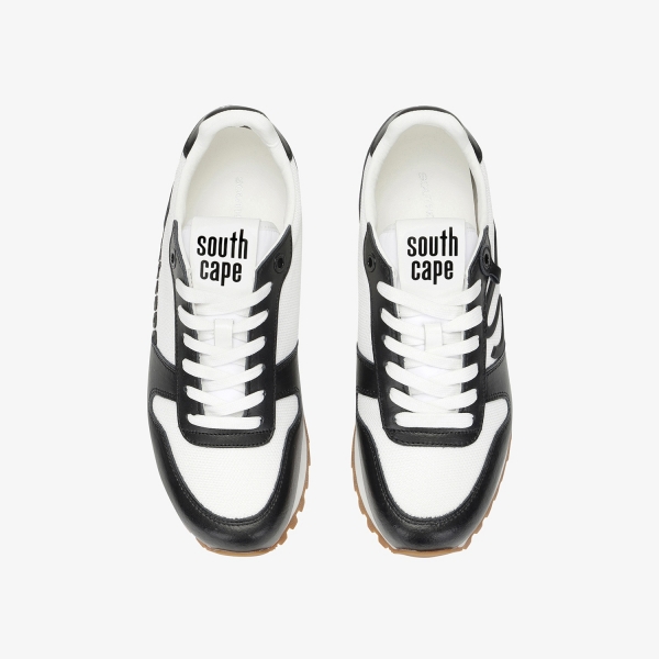 사우스케이프 여성 뉴 로고 배색 스파이크리스화_블랙