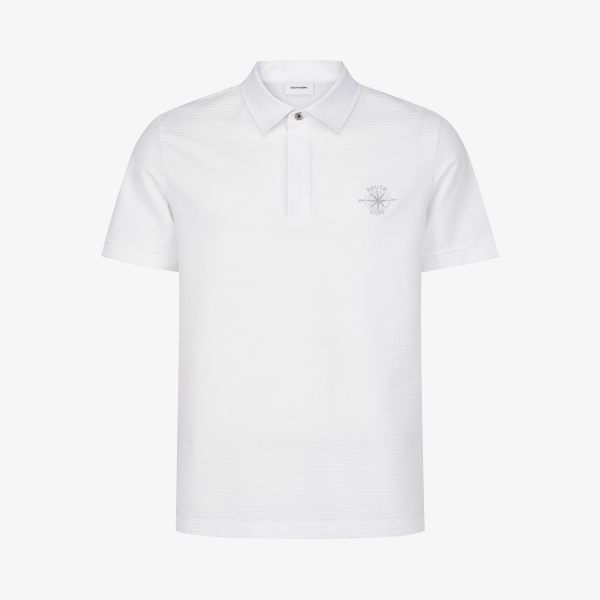 남성 사우스크로스 쿨 터치 와플 조직 티셔츠_화이트