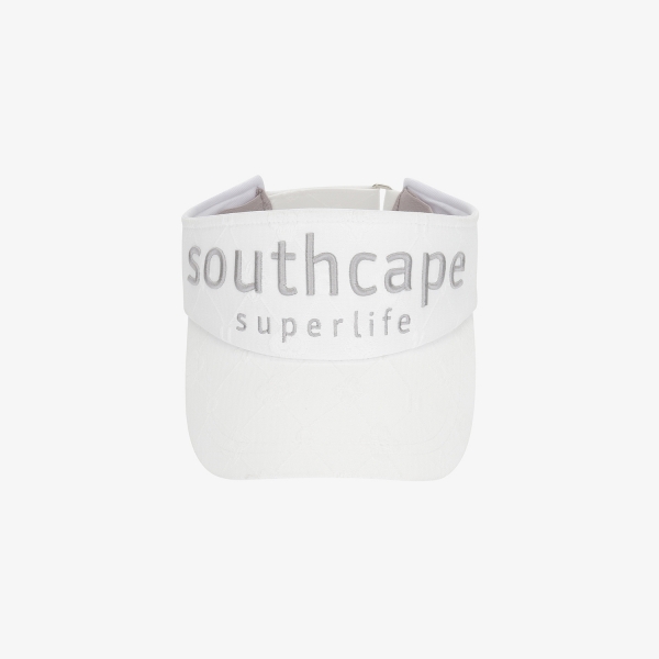 사우스케이프 여성 로고 자카드 바이저_화이트