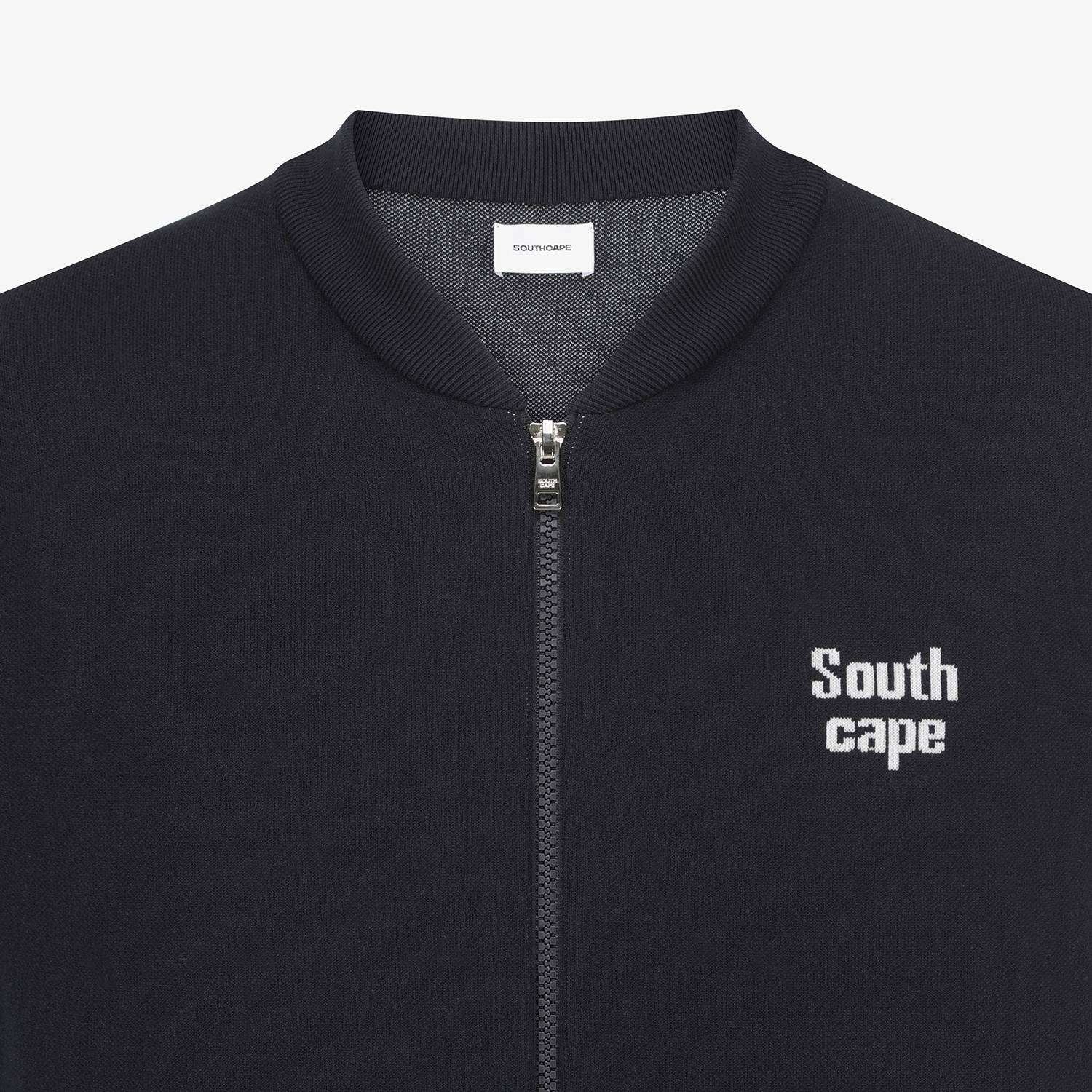 사우스케이프 남성 남해 헤리티지 풀집업 니트 베스트_네이비