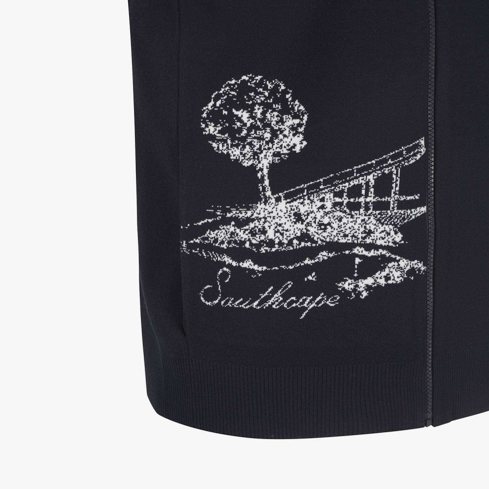 사우스케이프 남성 남해 헤리티지 풀집업 니트 베스트_네이비