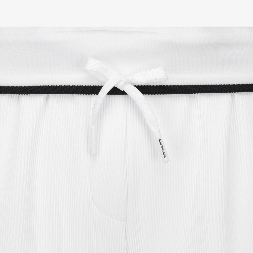 사우스케이프 여성 소프트 골지 스트레이트 팬츠_화이트