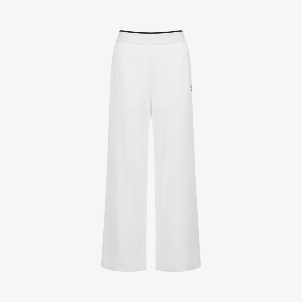 사우스케이프 여성 소프트 골지 스트레이트 팬츠_화이트