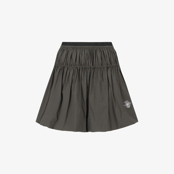 여성 사우스크로스 벌룬핏 셔링 스커트_다크 브라운