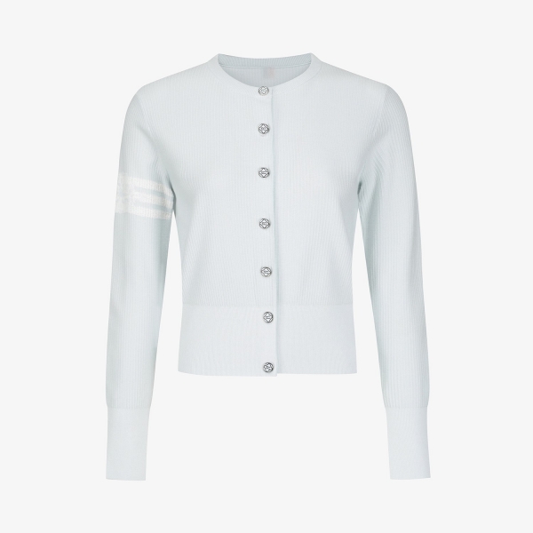 여성 사우스크로스 라운드넥 니트 가디건_라이트 블루