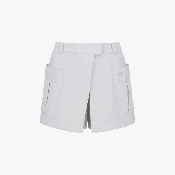 사우스케이프 여성 데님라이크 아웃포켓 스커트 실루엣 팬츠_라이트 블루