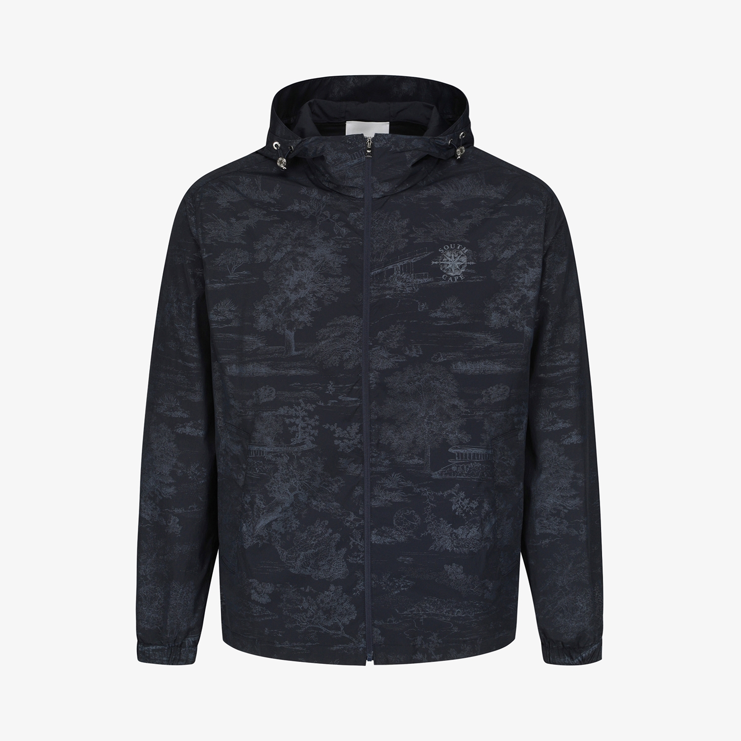 사우스케이프 남성 남해 헤리티지 프린트 후드 점퍼_네이비