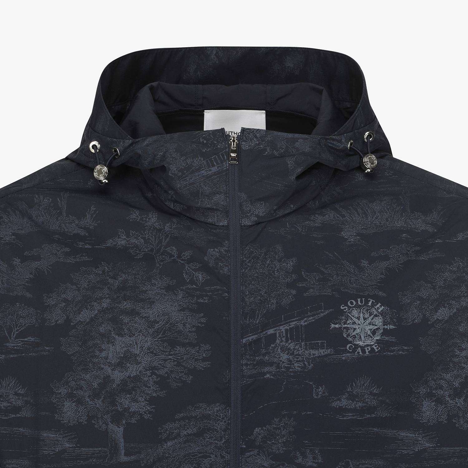 사우스케이프 남성 남해 헤리티지 프린트 후드 점퍼_네이비