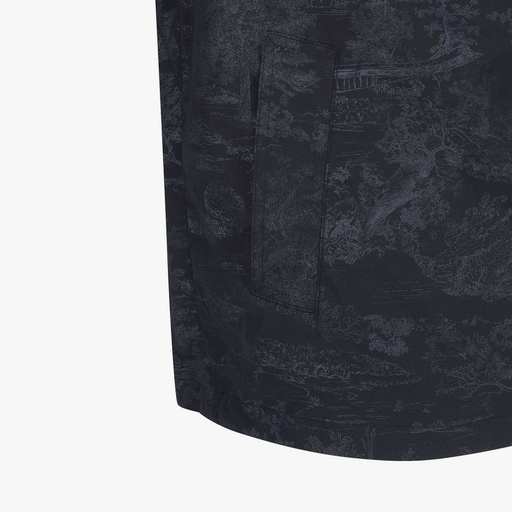 사우스케이프 남성 남해 헤리티지 프린트 후드 점퍼_네이비