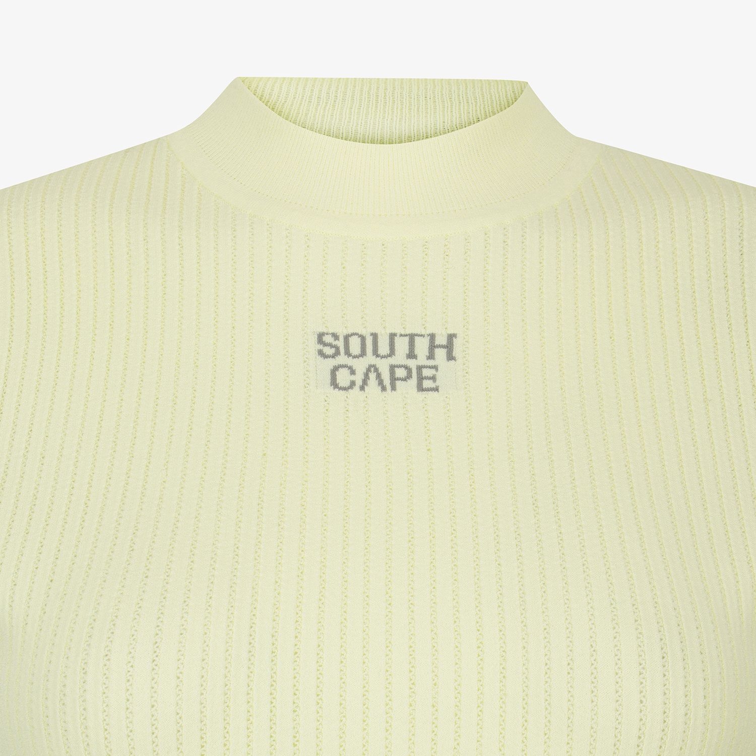 여성 사우스크로스 쿨터치 골지 니트_라이트 옐로우