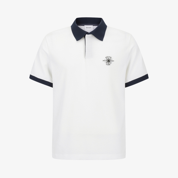 남성 사우스크로스 배색 포인트 저지 카라 티셔츠_아이스