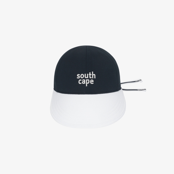 사우스케이프 여성 배색 포인트 볼캡_네이비