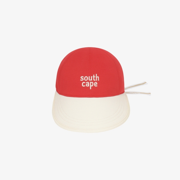 사우스케이프 여성 배색 포인트 볼캡_레드