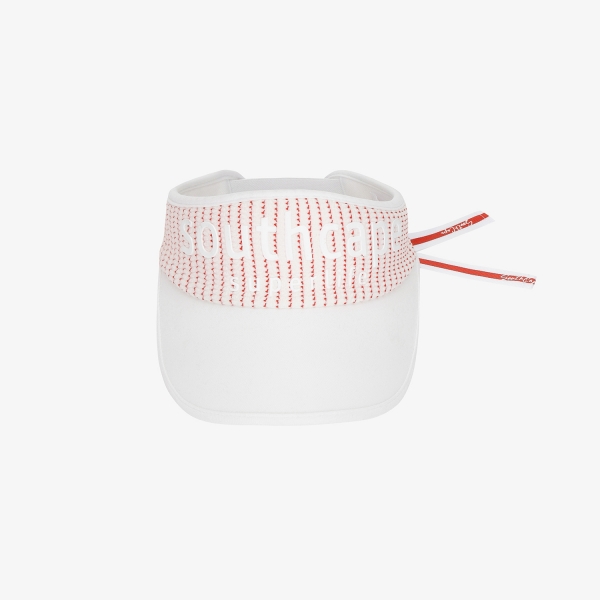 사우스케이프 여성 시그니처 스트라이프 리본 바이저_레드