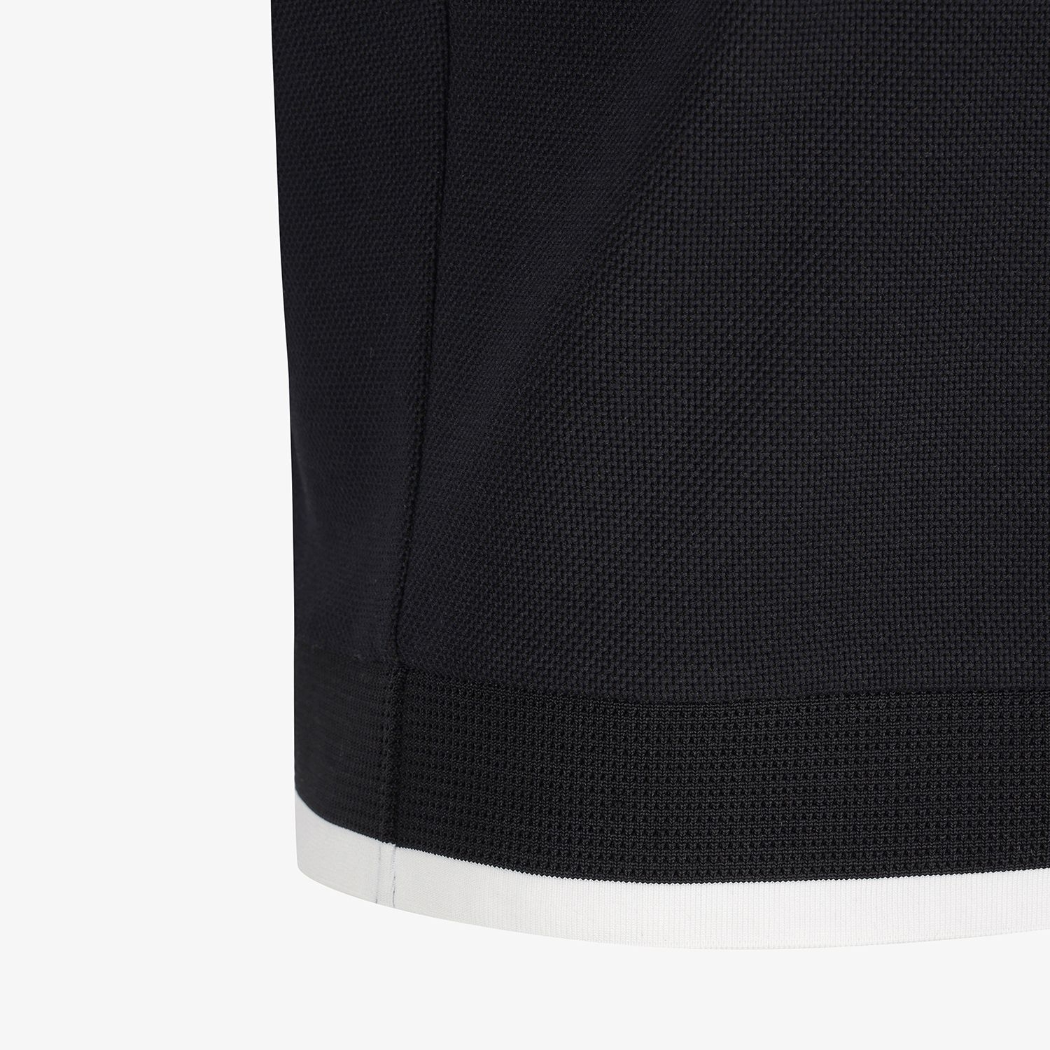 사우스케이프 여성 배색 카라 피케 티셔츠_블랙