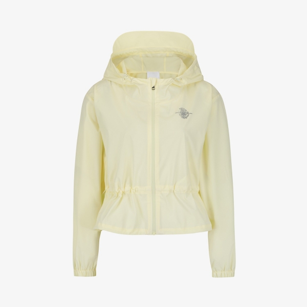여성 사우스크로스 스트링 후드 윈드 점퍼_라이트 옐로우