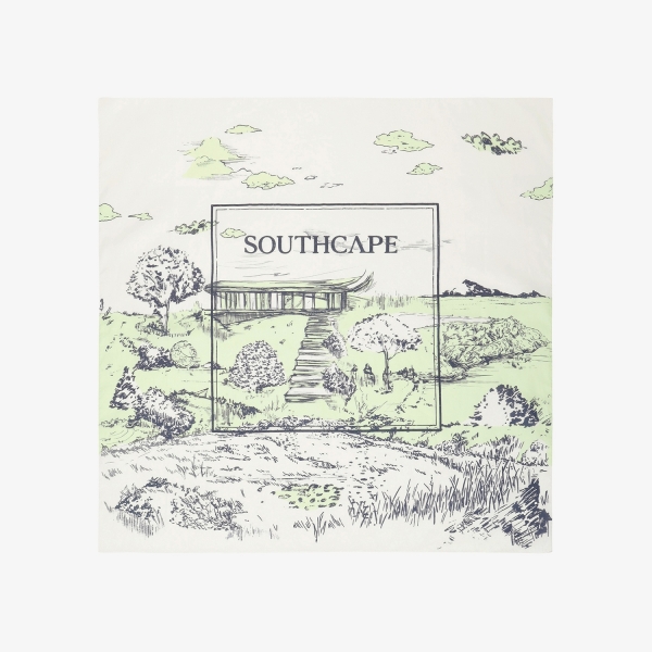 사우스케이프 여성 남해 헤리티지 프레임 아트 스카프_아이보리