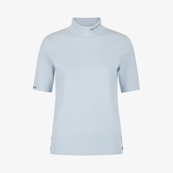 사우스케이프 여성 하프넥 니트_라이트 블루
