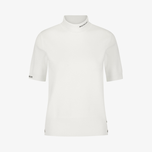 사우스케이프 여성 하프넥 니트_화이트