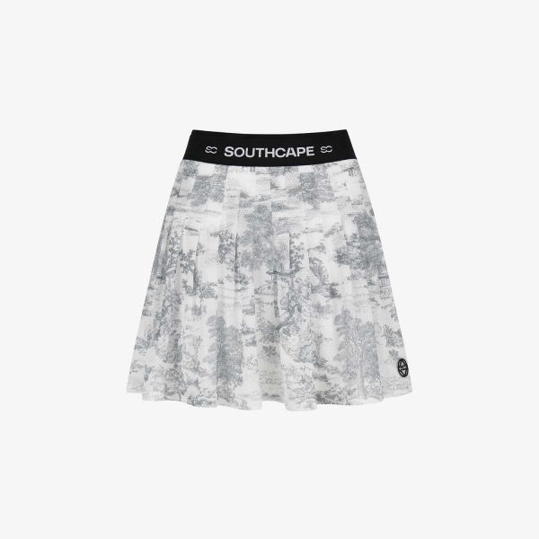 사우스케이프 여성 남해 헤리티지 프린트 벌룬핏 스커트_그레이