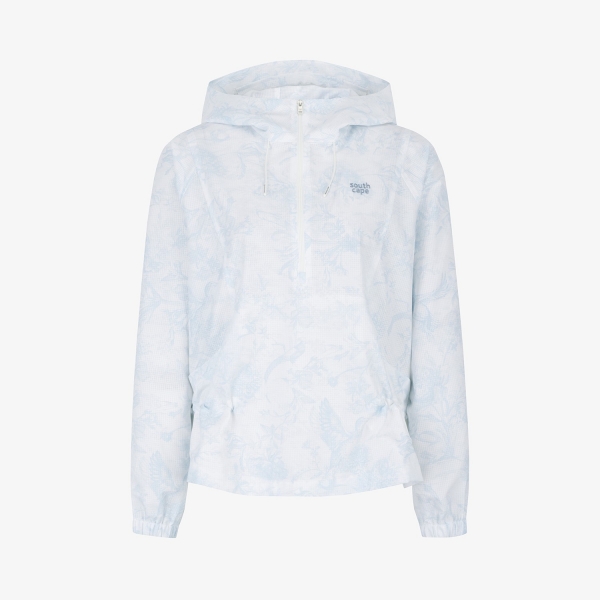 사우스케이프 여성 블러썸 패턴 하프집 아노락_라이트 블루