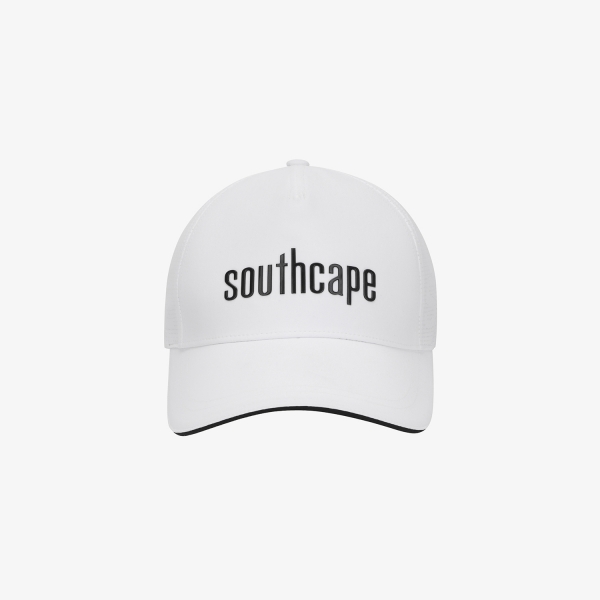 사우스케이프 남성 로고 레터링 펀칭 캡_화이트