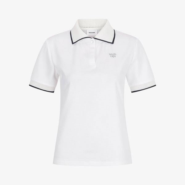 사우스케이프 여성 티핑 반팔 티셔츠_네이비