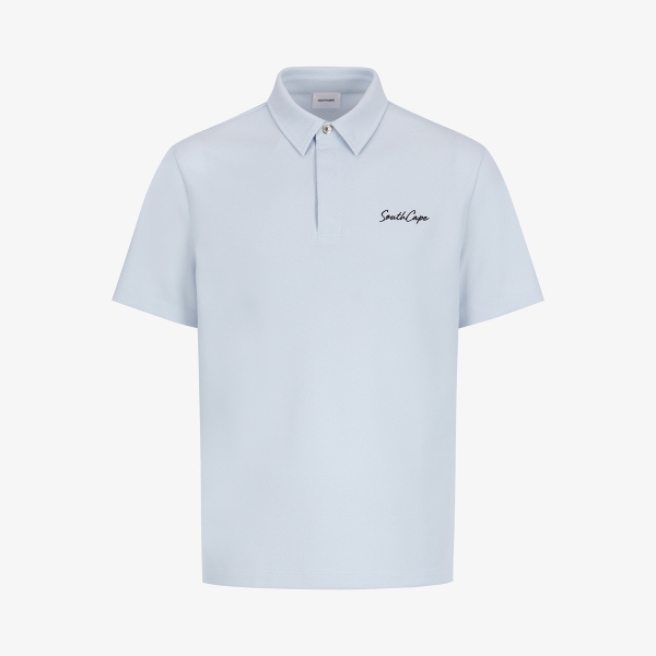 사우스케이프 남성 남해 헤리티지 아트웍 카라 티셔츠_라이트 블루