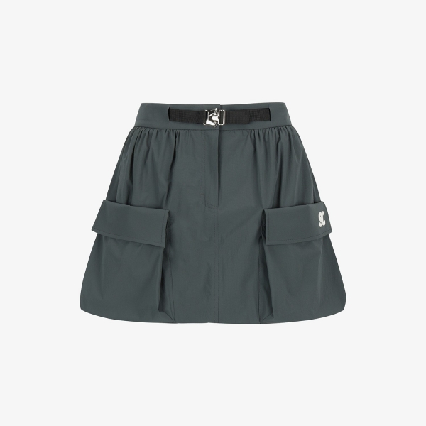 사우스케이프 여성 아웃포켓 볼륨 스커트_다크 그린