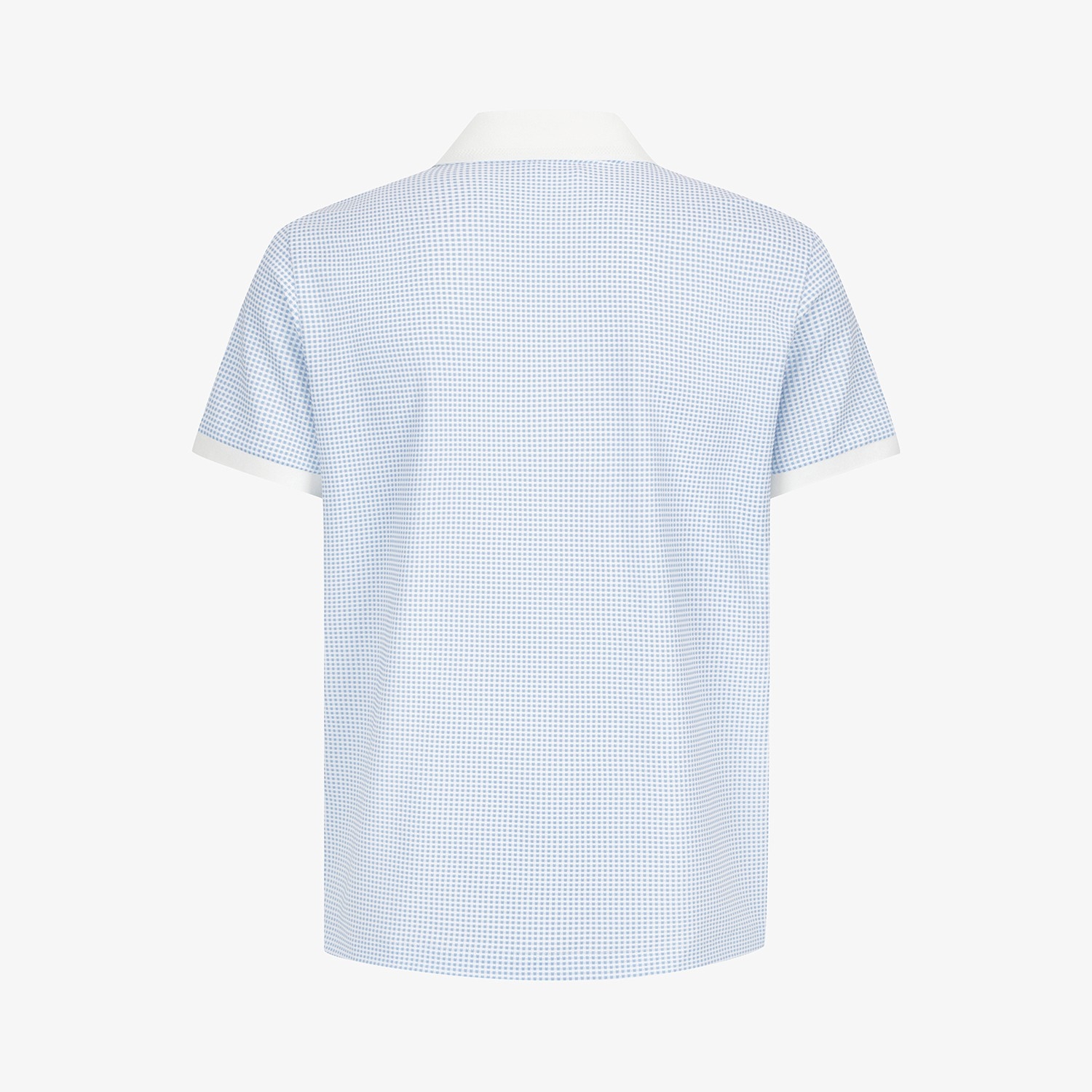 남성 사우스크로스 깅엄 체크 오픈 카라 티셔츠_라이트 블루