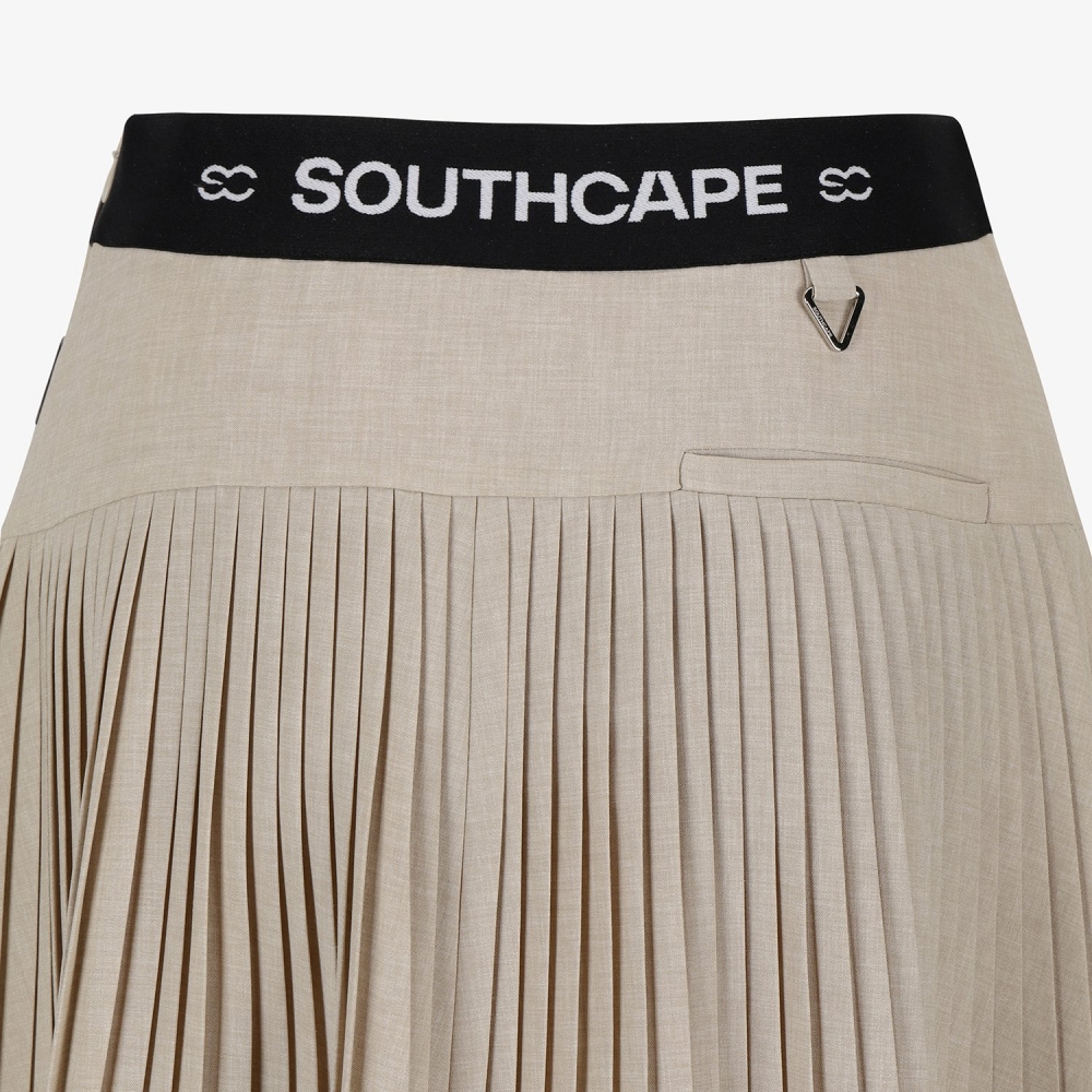 사우스케이프 여성 사이드 벨티드 스커트_라이트 베이지
