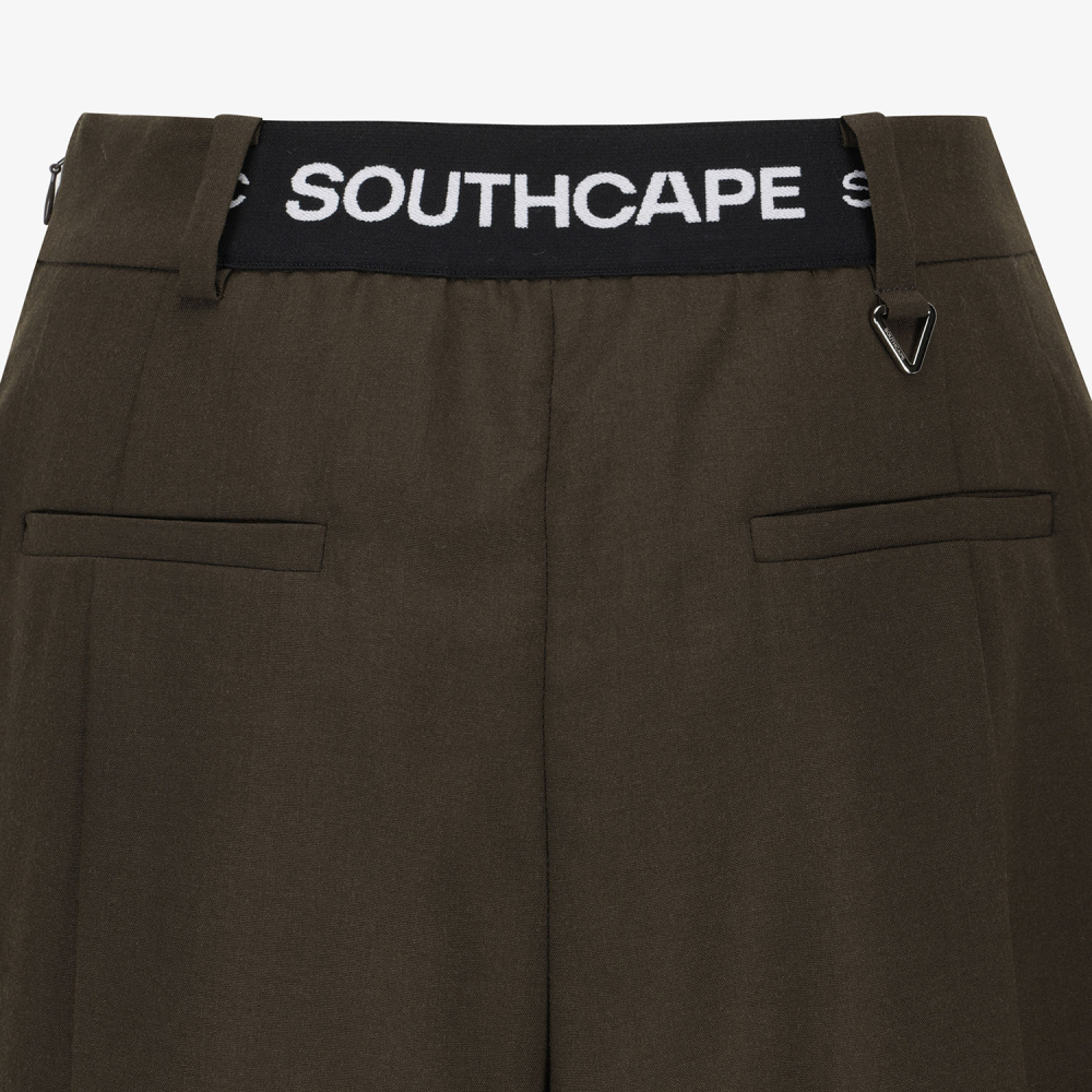 사우스케이프 여성 플리츠 하이브리드 큐롯_브라운