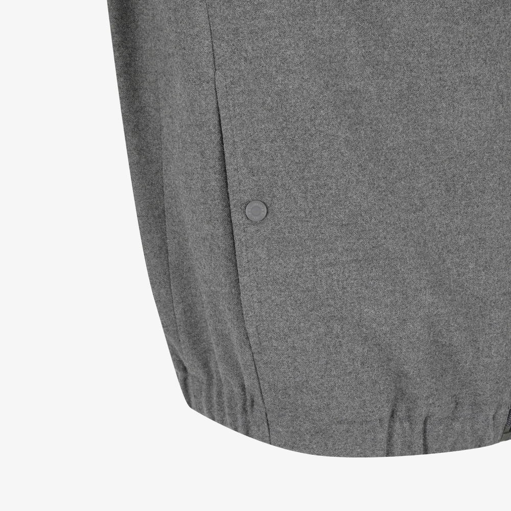 사우스케이프 남성 하이넥 블루종 점퍼_멜란지 그레이