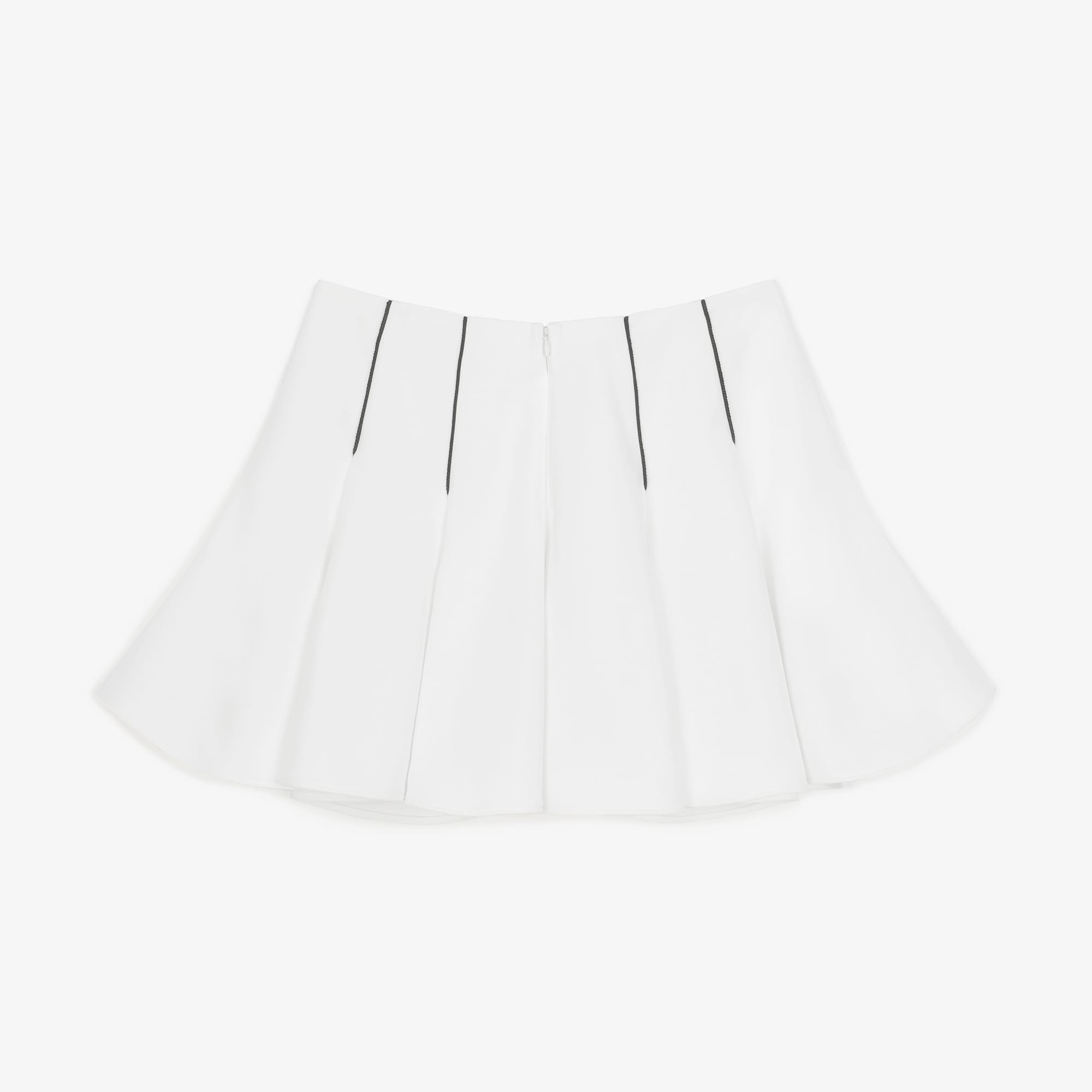 여성 풀 플레어 스커트_오프 화이트