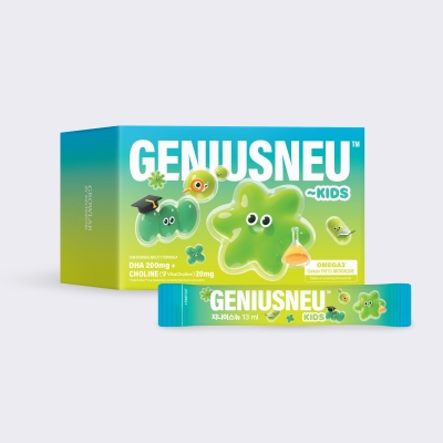 지니어스뉴 키즈 국내 유일 스퀴즈 짜먹는 어린이 오메가3 두뇌성분제 DHA ALA 콜린 올로메가