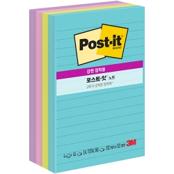 포스트잇 강한점착용 노트 4621-4SSMIA (슈퍼노바 네온즈/라인)