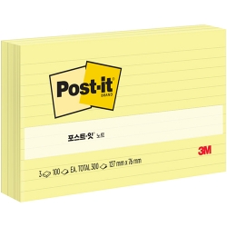 포스트잇 노트 635-3CY/655-3L 라인 (127 X 76mm/3패드)