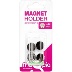 초강력 메탈 원형 자석홀더 미니 16mm X 7.2T (4개입) MNPH-16
