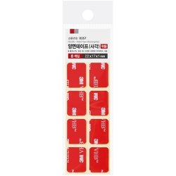 0357 투명 폼 양면테이프 사각 (22mm X 17mm/8개입)