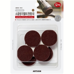9940 소음방지펠트 원형 대 38mm (갈색/12개입)
