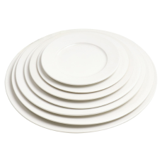 화이트 도자기 크롬 양식원형접시