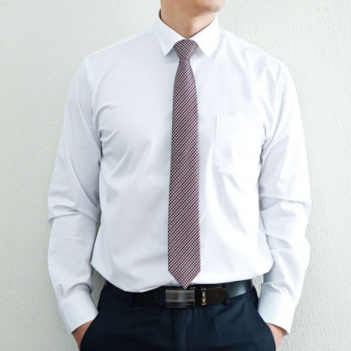 단체 셔츠 베이직 남방 화이트 레귤러 긴팔 와이셔츠 제작 RFSH-001