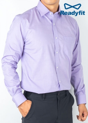 남자용 데일리 퍼플 보라색 긴팔 와이셔츠 RF-1111