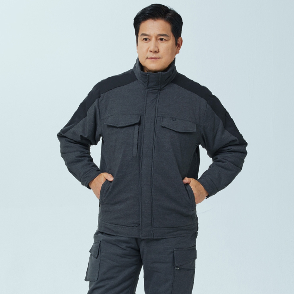 겨울 작업복 데님라이크 난연 근무복 점퍼 AWJK-2189