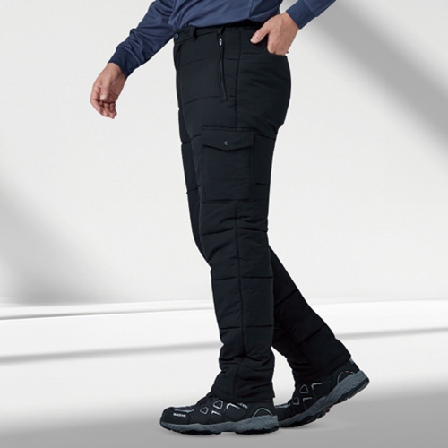 겨울 작업복 패딩 방한 바지 잠재권축사 누빔 카고 밴딩 팬츠 AWPT-100