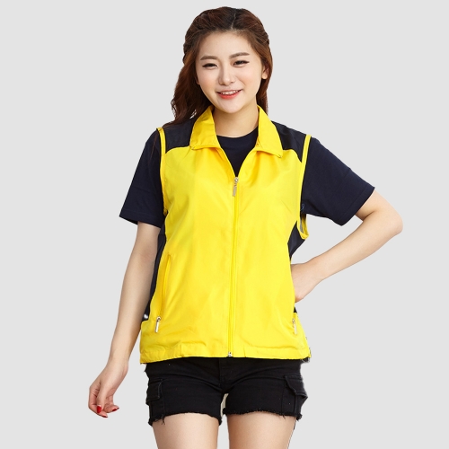 배색 하이넥 스트링 블래스 조끼 단체조끼 SHVE-520